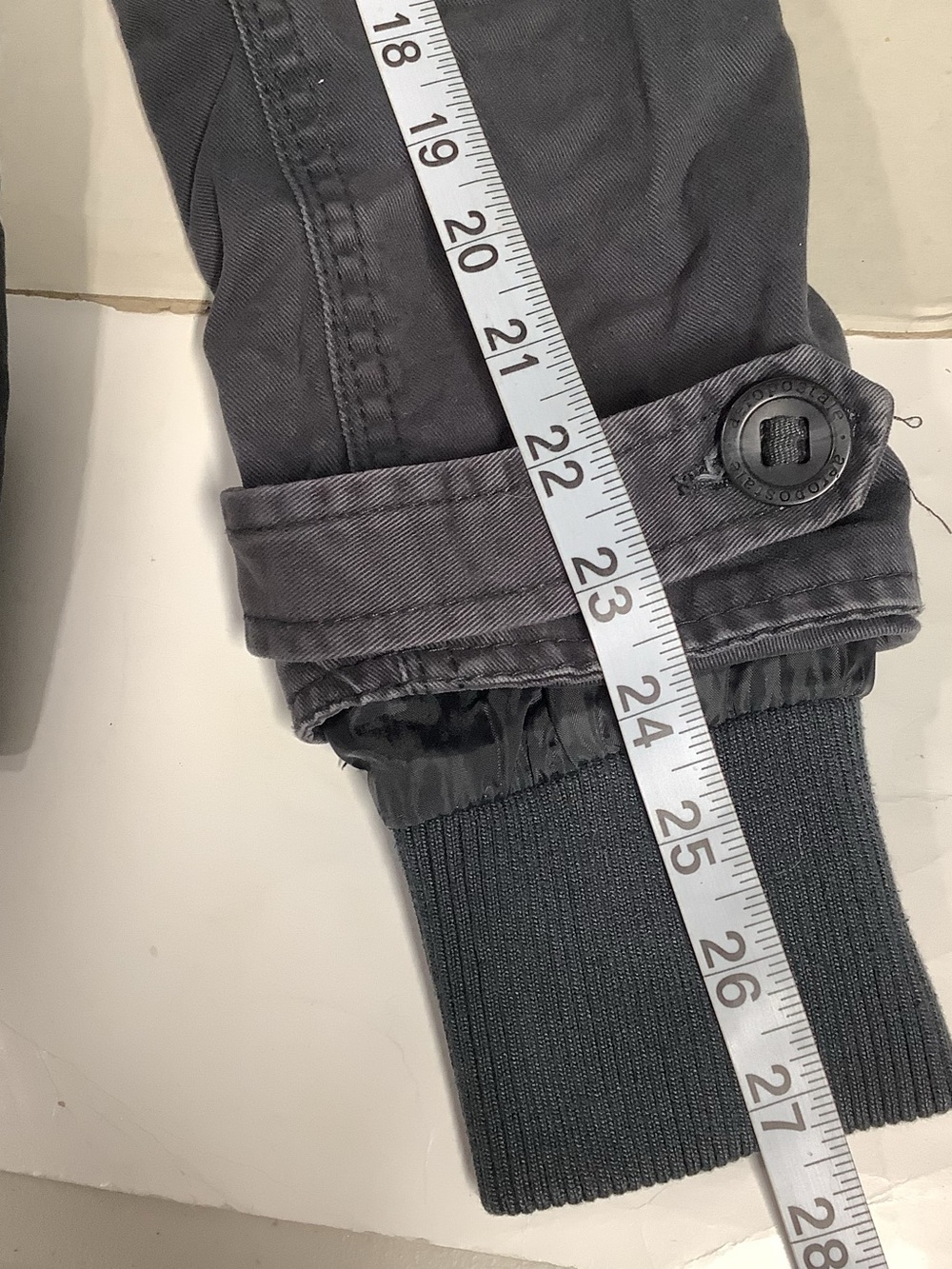 Aeropostale Women’s Dark Gray Zip/Button Up Blue/Gray Plaid inside Hooded Jacket - Picture 10 of 14